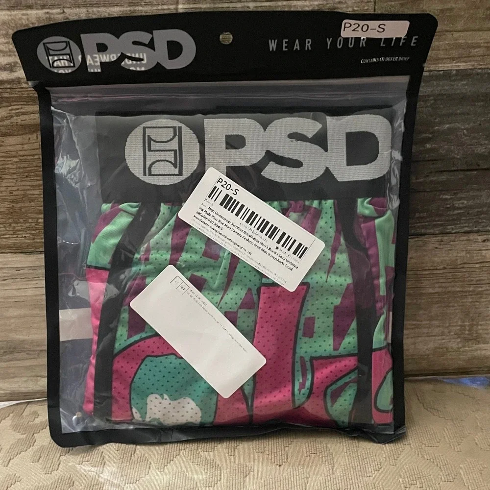 PSD Underwear Mens Joker Boxer Briefs Green Pink HA HA HA Graphic Small NEW